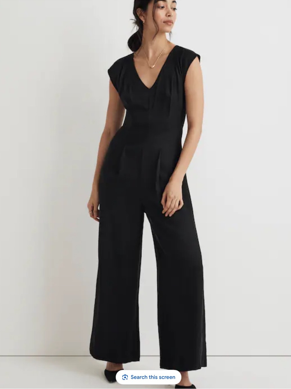 Madewell Black V-Neck Romper